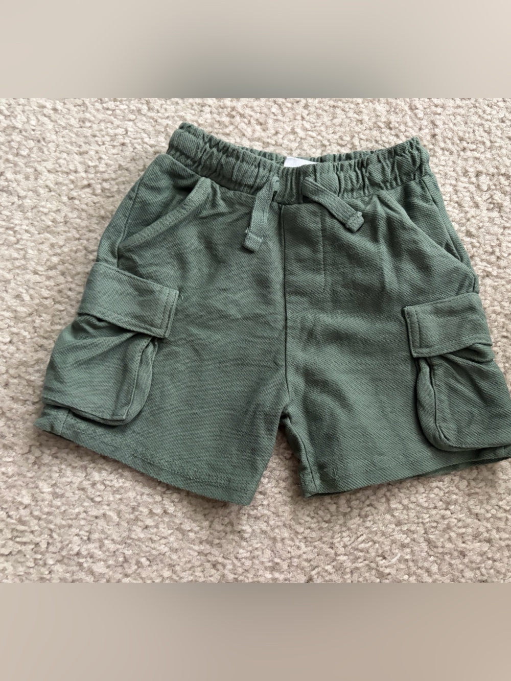 Zara Olive Green Cargo Shorts